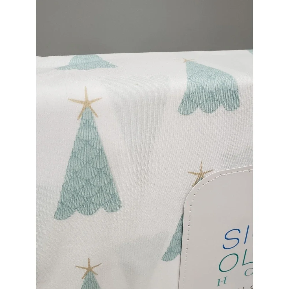 QUEEN SHEET SET Starfish Seashells Coastal Sigrid Olsen beach nautical christmas
